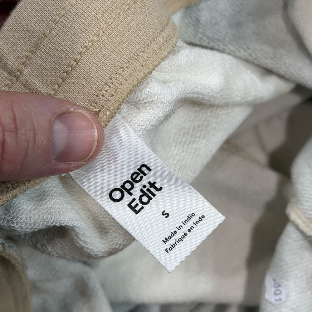 Open Edit Nordstrom Jogger Sweatpants Green Beige Abstract Stripe Womens S NWT - Picture 7 of 13